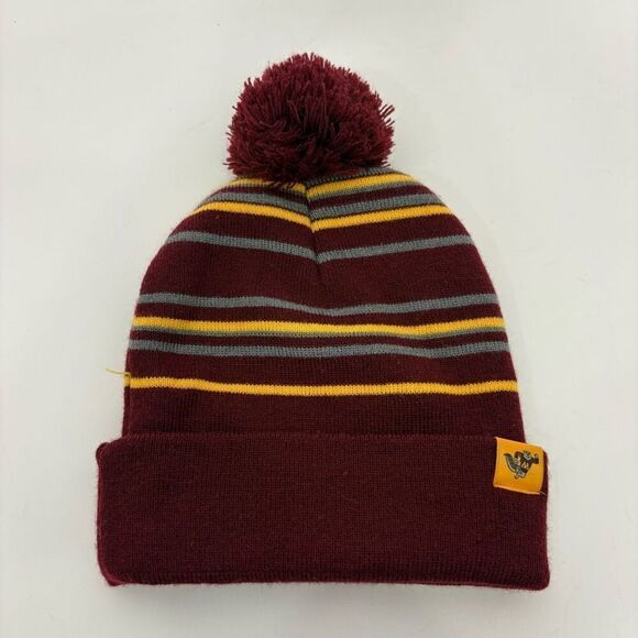 Minnesota Golden Gophers Maroon Striped Pom Pom Winter Cuffed Hat Unisex One Siz - Picture 3 of 7